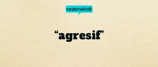 “agresif”