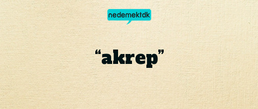 “akrep”