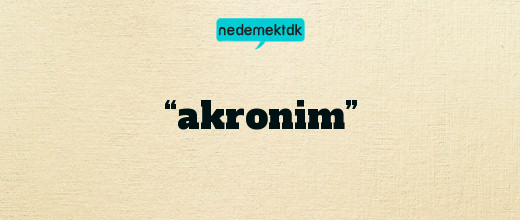 “akronim”