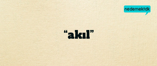 “akıl”