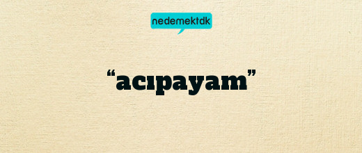 “acıpayam”