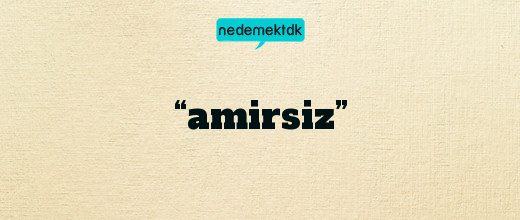 “amirsiz”