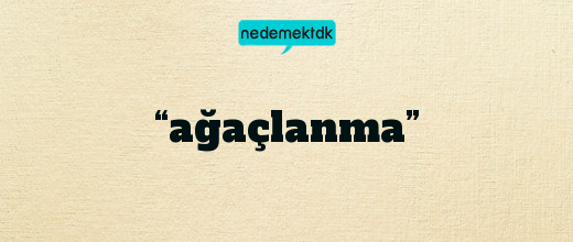 “ağaçlanma”