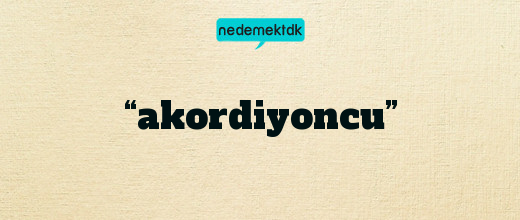 “akordiyoncu”