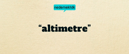 “altimetre”