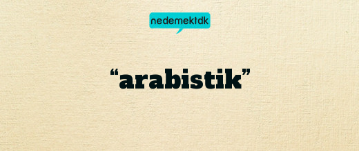 “arabistik”