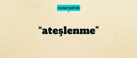 “ateşlenme”