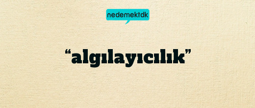 “algılayıcılık”