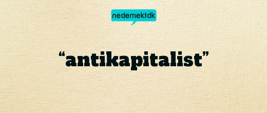 “antikapitalist”