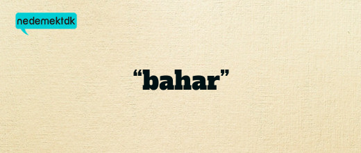 “bahar”