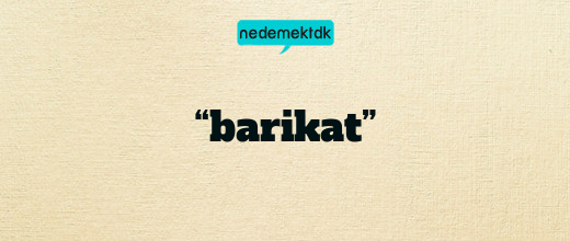 “barikat”