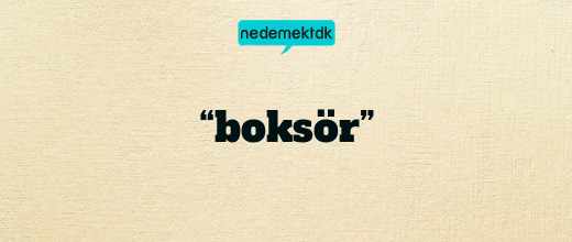 “boksör”