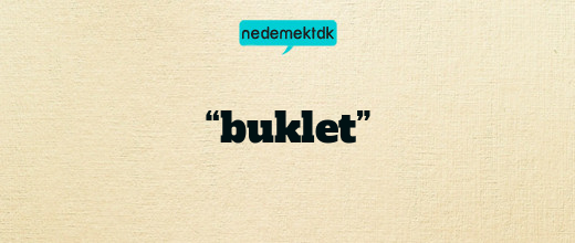 “buklet”