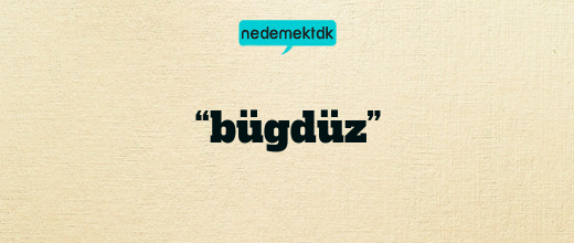 “bügdüz”