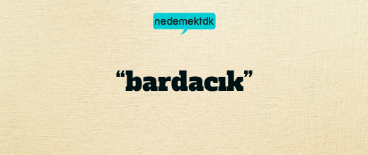 “bardacık”