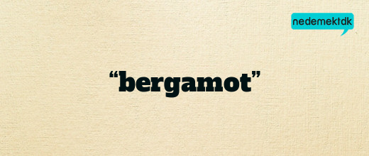 “bergamot”