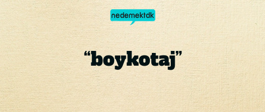 “boykotaj”