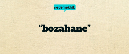 “bozahane”