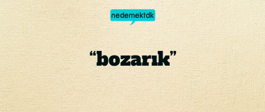 “bozarık”