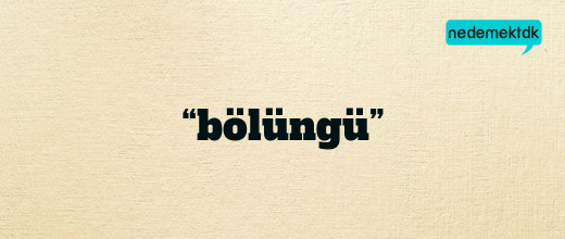 “bölüngü”