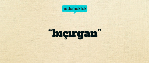 “bıçırgan”