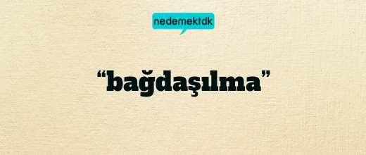 “bağdaşılma”