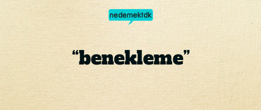 “benekleme”