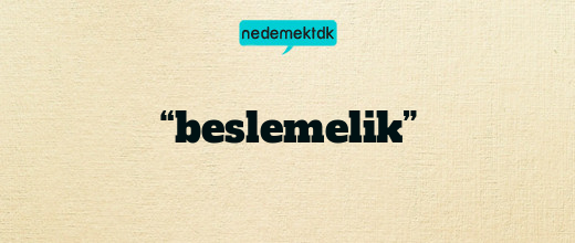 “beslemelik”