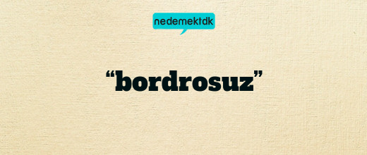 “bordrosuz”