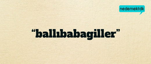 “ballıbabagiller”