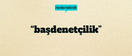 “başdenetçilik”