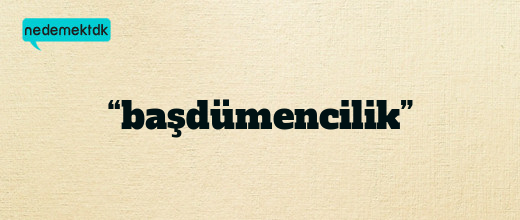 “başdümencilik”