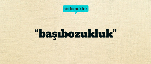 “başıbozukluk”