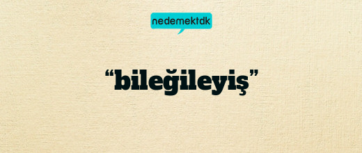 “bileğileyiş”