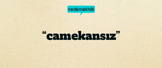 “camekansız”