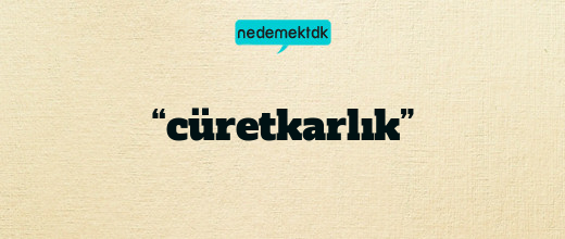 “cüretkarlık”