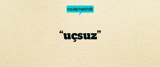 “uçsuz”