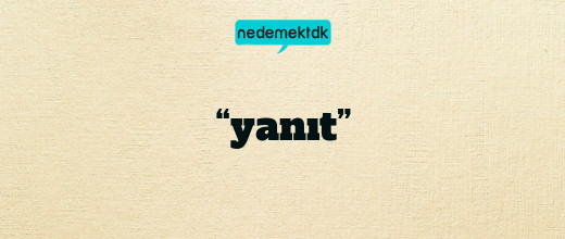 “yanıt”