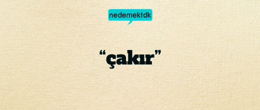 “çakır”