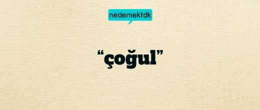 “çoğul”