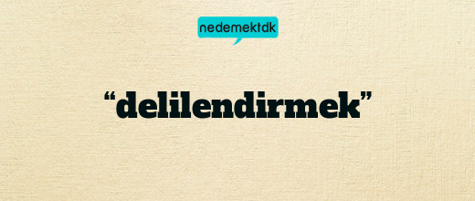 “delilendirmek”