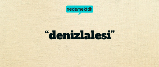 “denizlalesi”