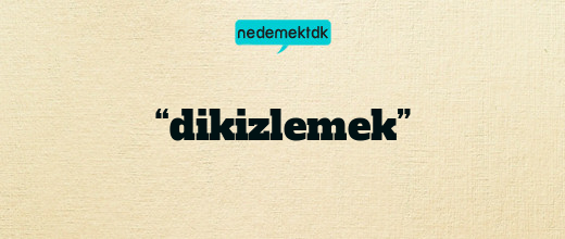 “dikizlemek”