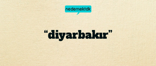 “diyarbakır”