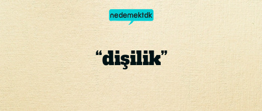 “dişilik”