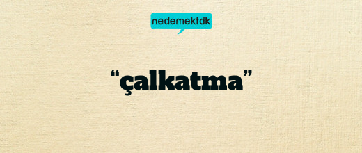 “çalkatma”