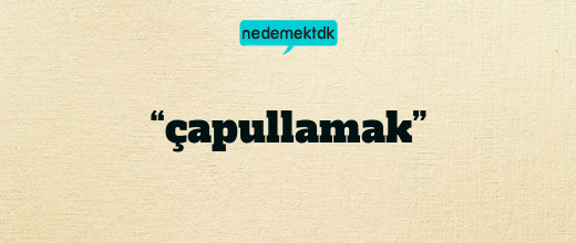 “çapullamak”