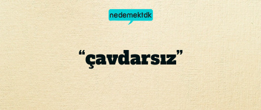 “çavdarsız”