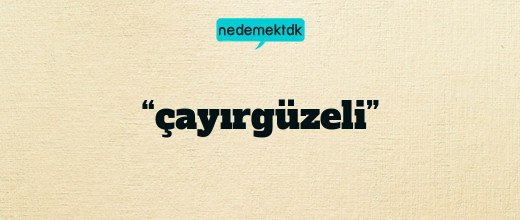 “çayırgüzeli”