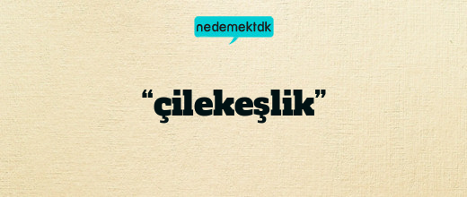 “çilekeşlik”